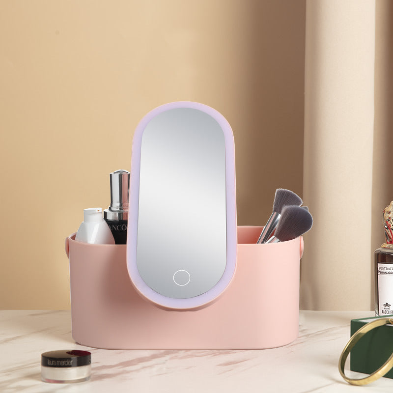 LED Makeup Mirror Organizer